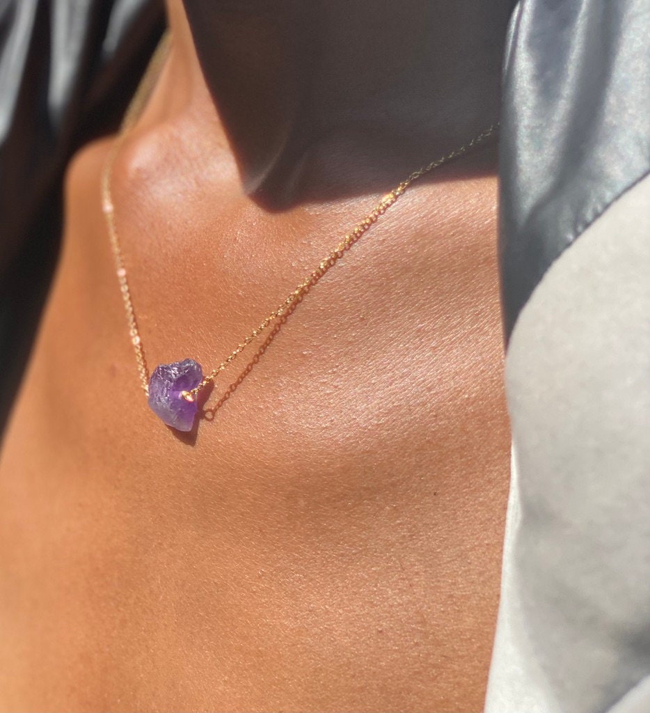 Gold Filled Ombre Amethyst Necklace