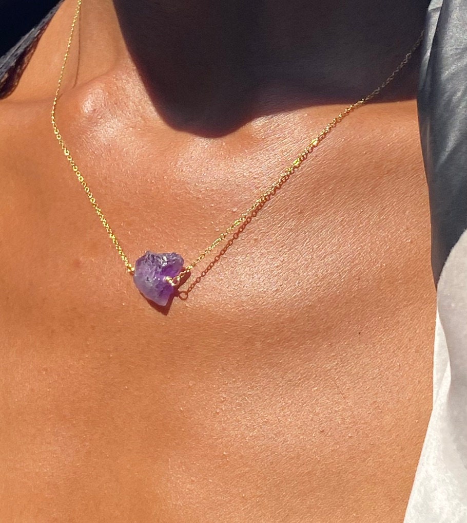 Gold Filled Ombre Amethyst Necklace