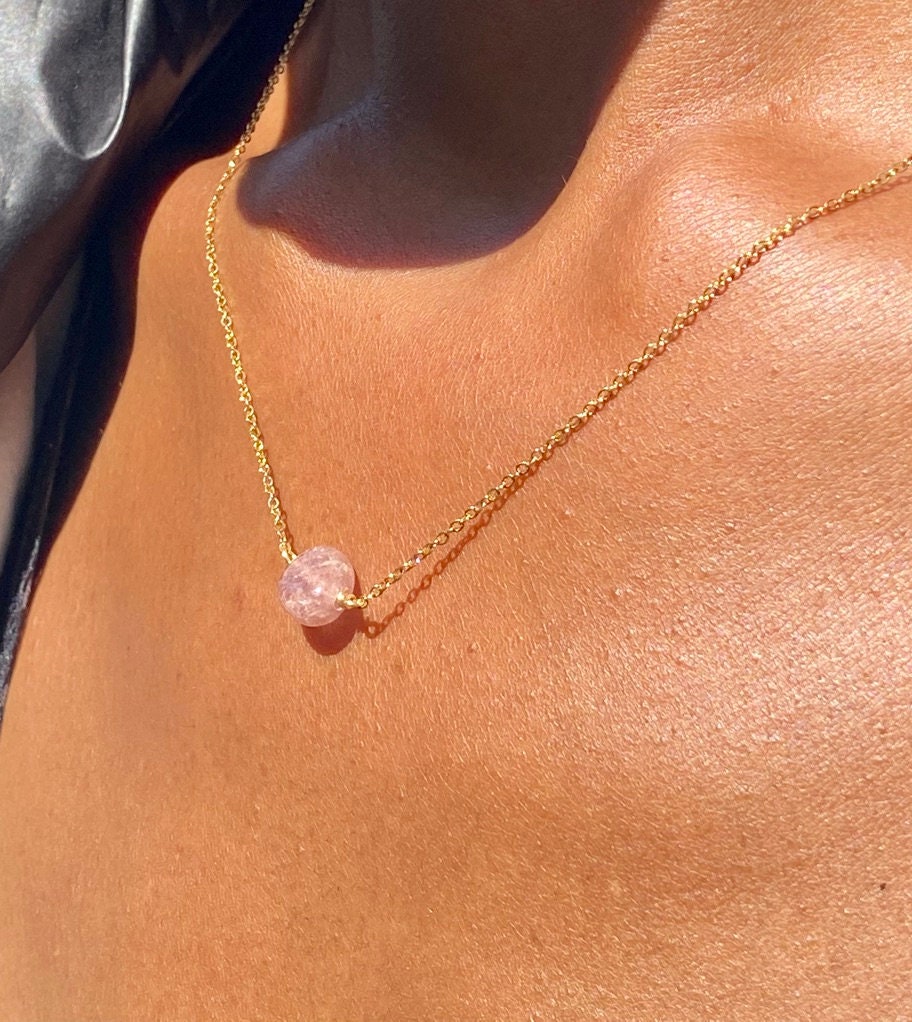 Gold Filled Rose Quartz Necklace