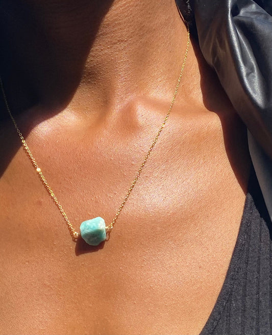 Gold Filled Light Amazonite Necklace