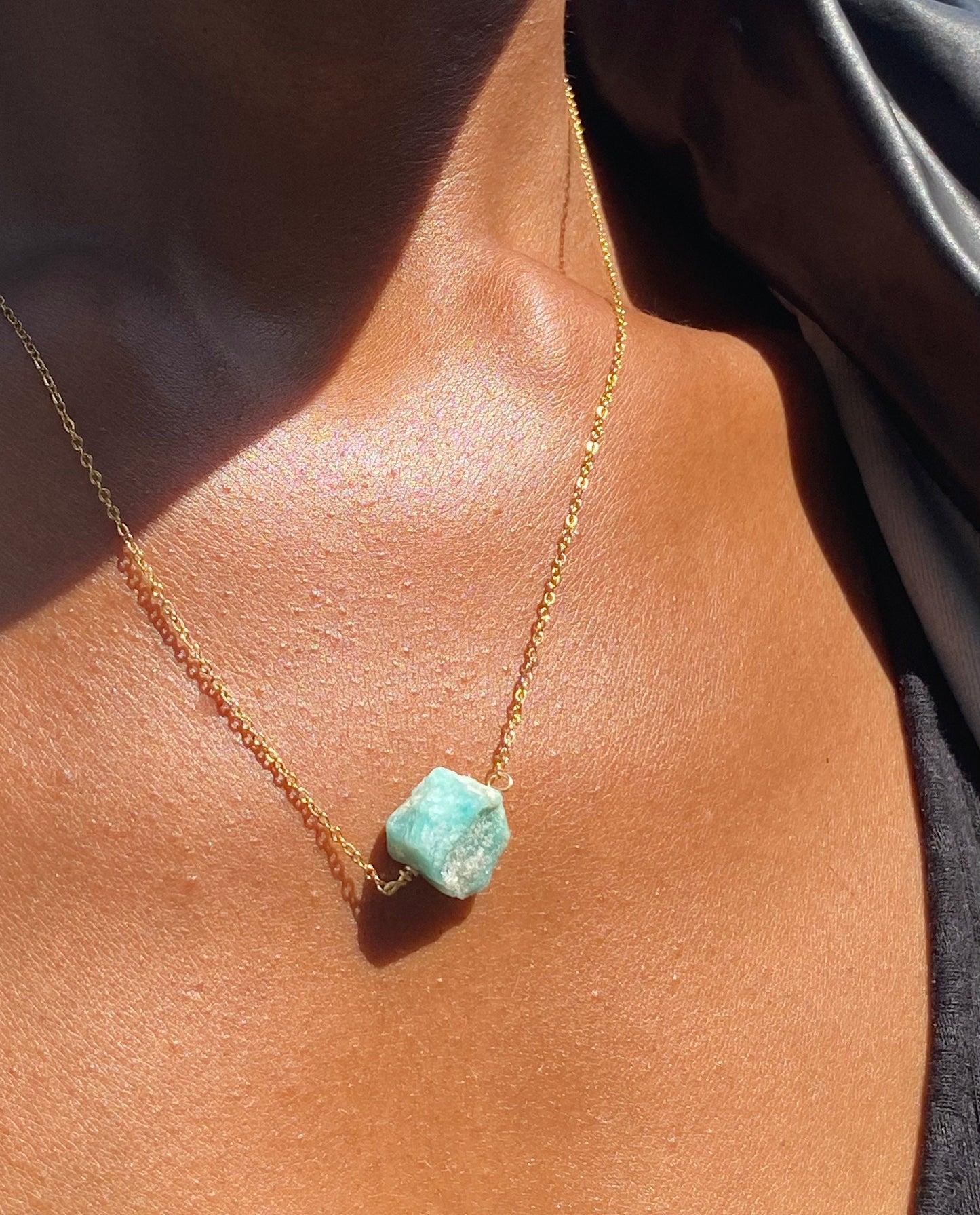 Gold Filled Light Amazonite Necklace