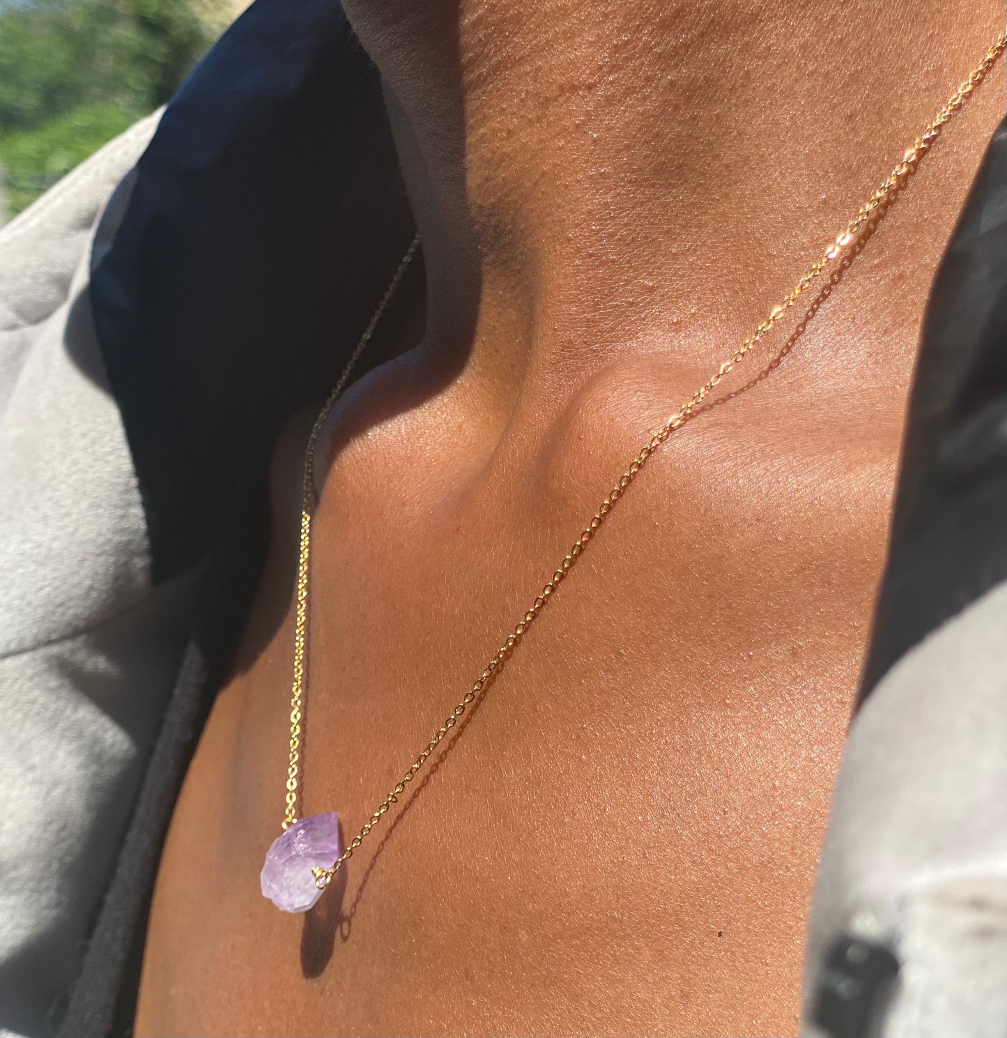 Light Amethyst Gold Filled Necklace