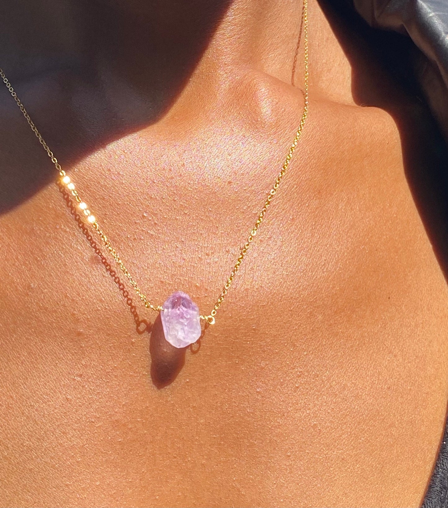 Light Amethyst Gold Filled Necklace