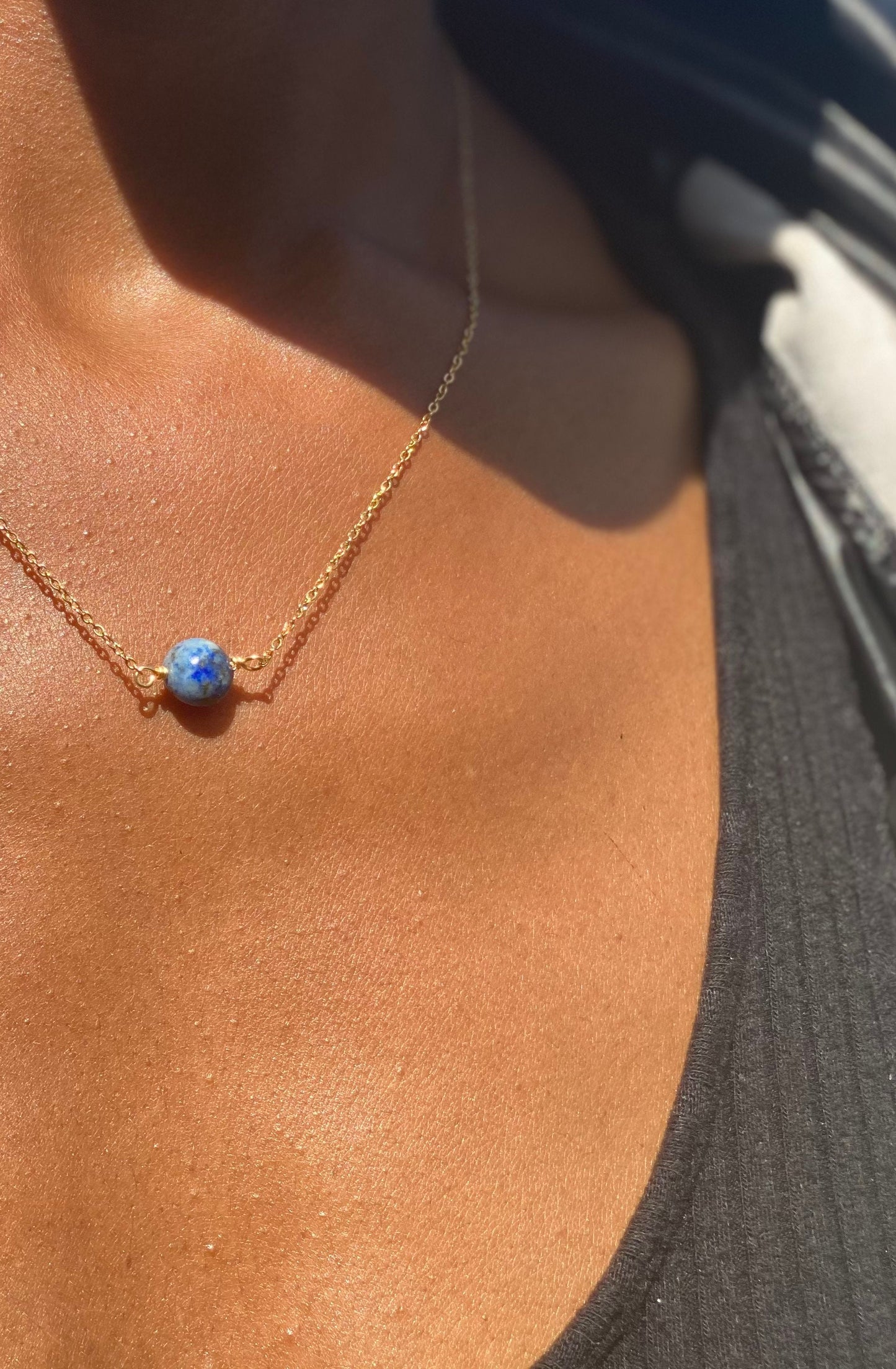 Gold Filled Lapis Lazuli Necklace