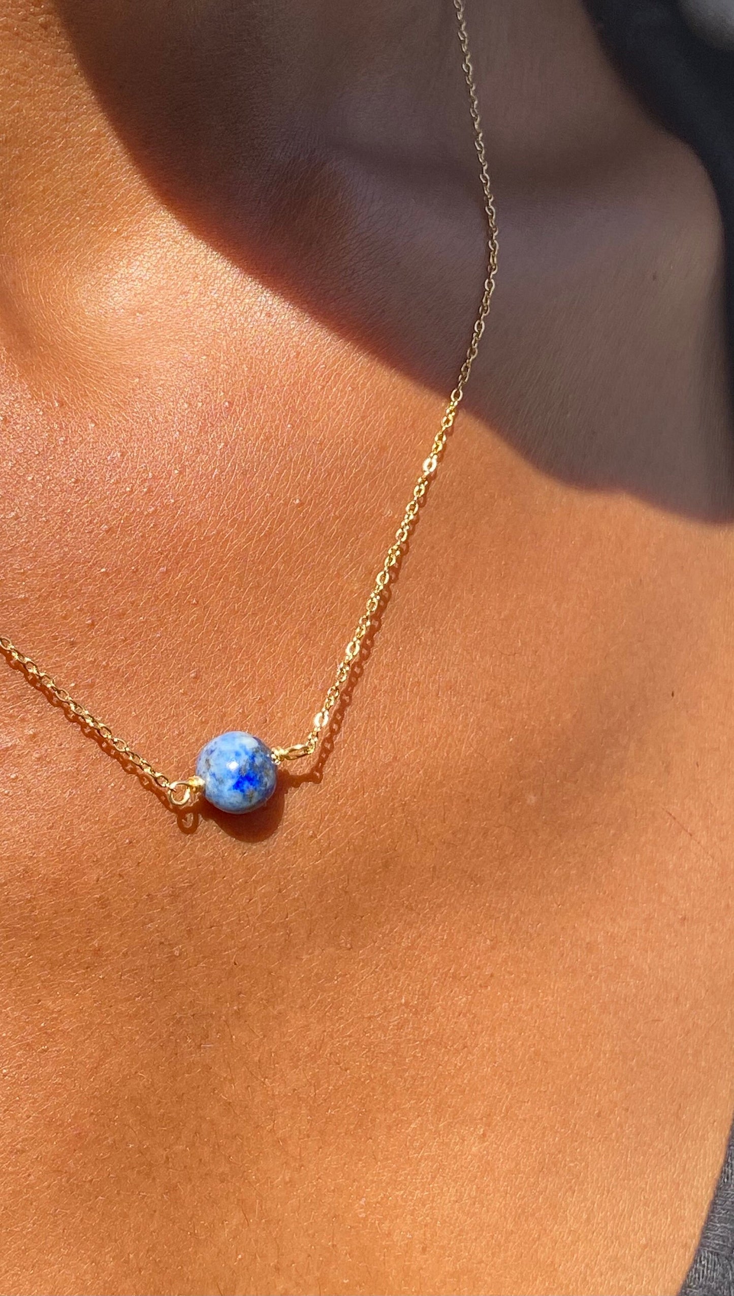 Gold Filled Lapis Lazuli Necklace