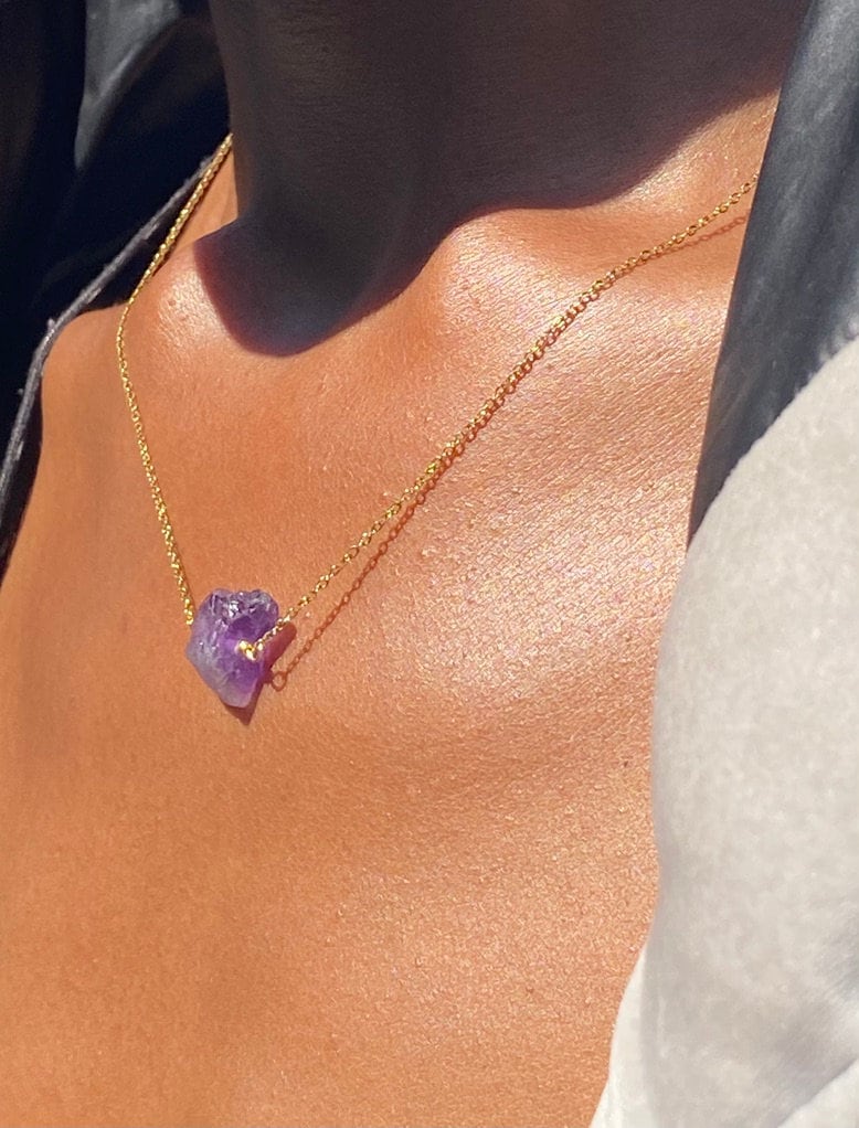 Gold Filled Ombre Amethyst Necklace