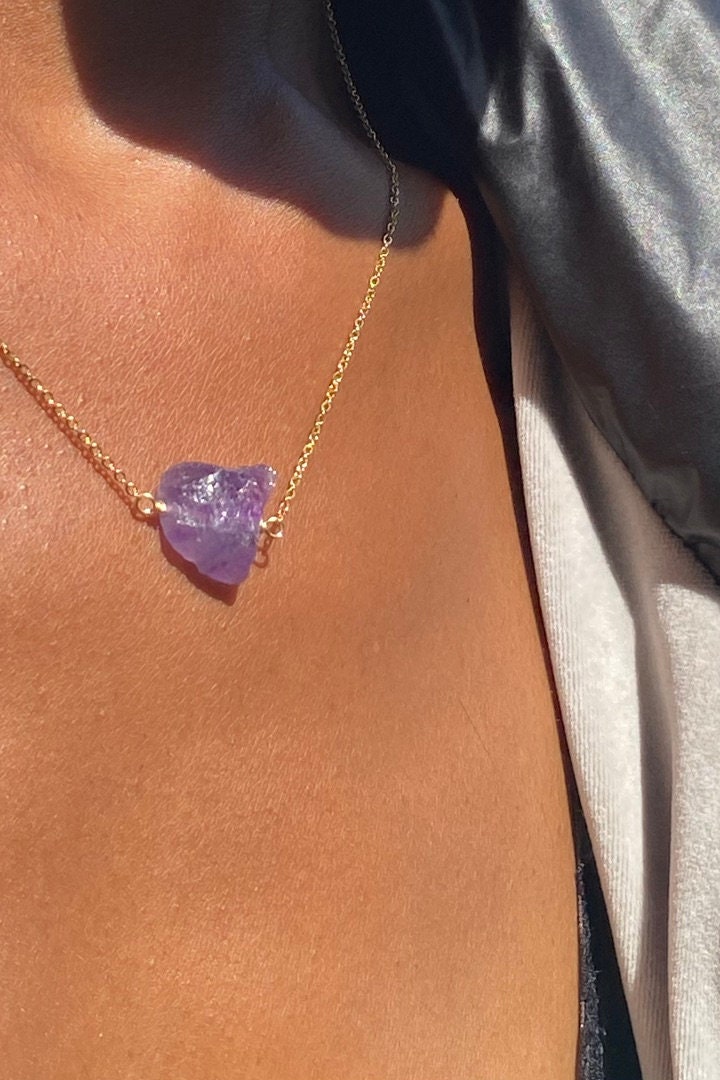 Gold Filled Ombre Amethyst Necklace