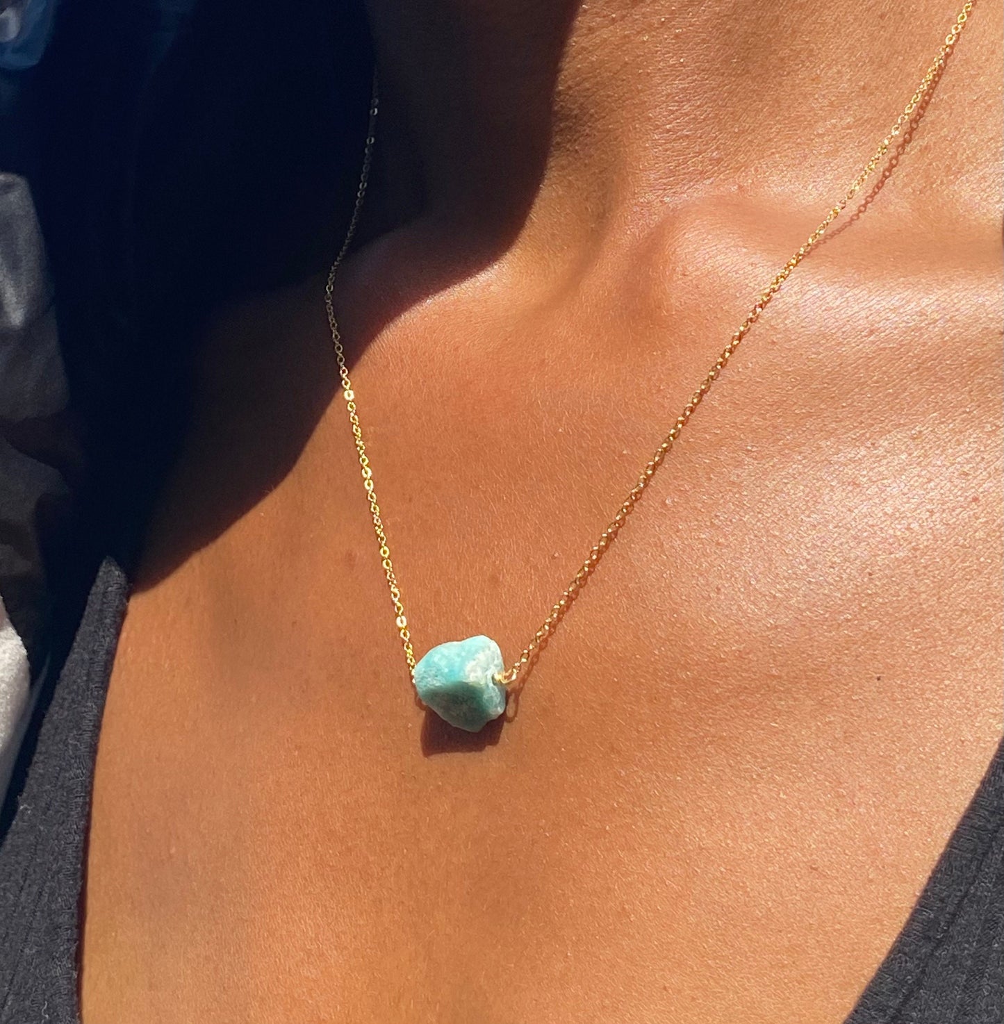 Gold Filled Light Amazonite Necklace