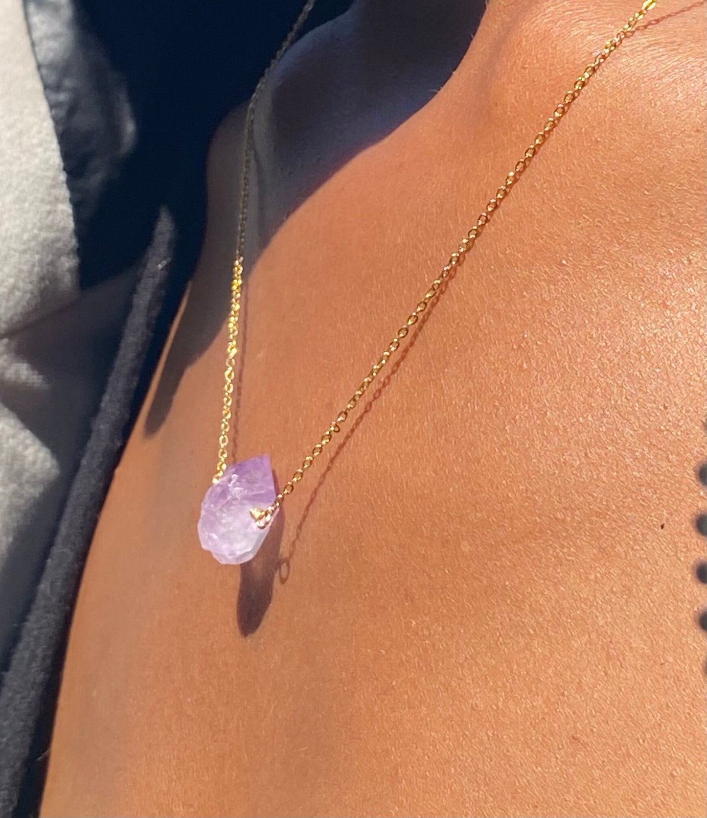 Light Amethyst Gold Filled Necklace