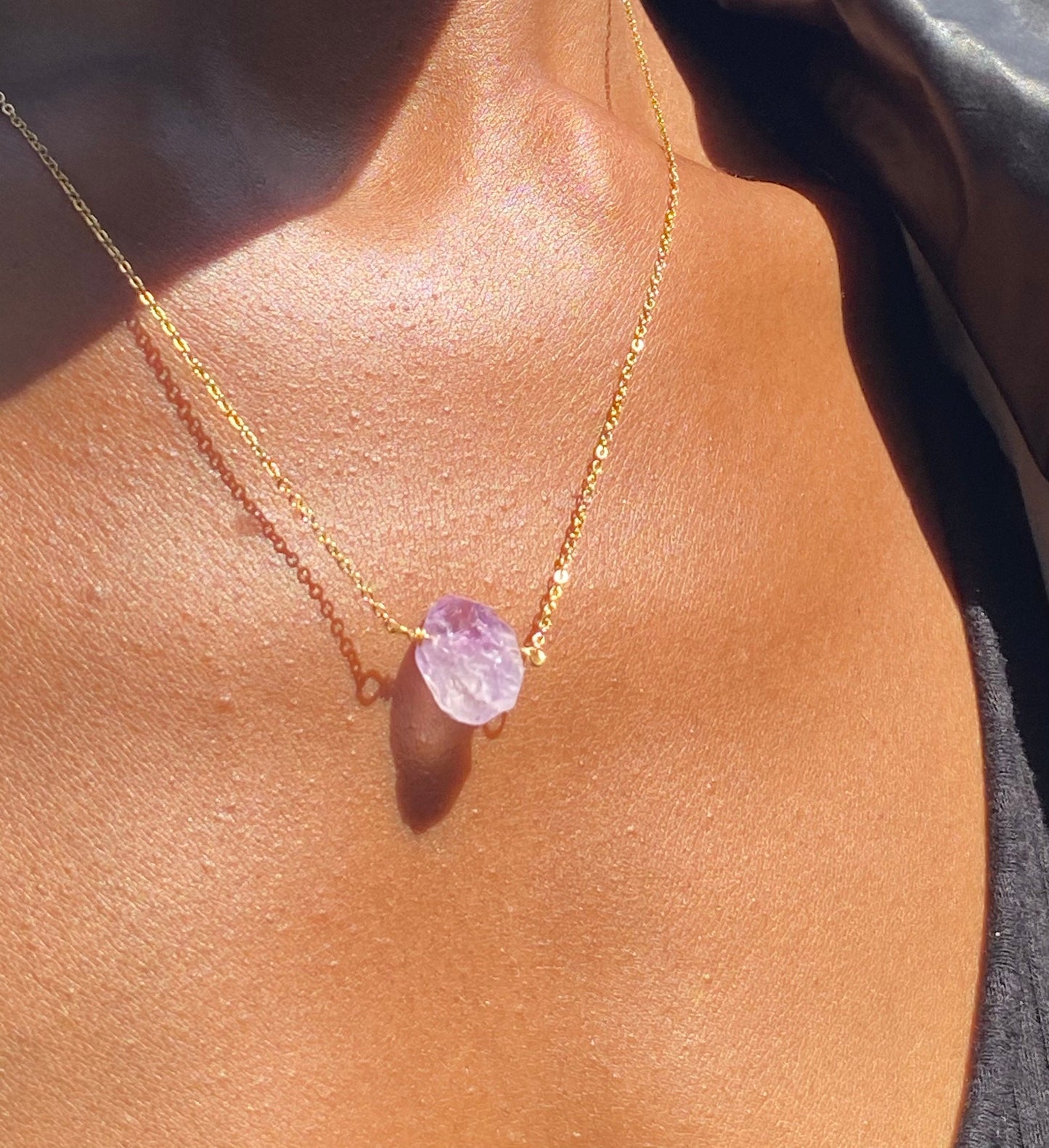 Light Amethyst Gold Filled Necklace