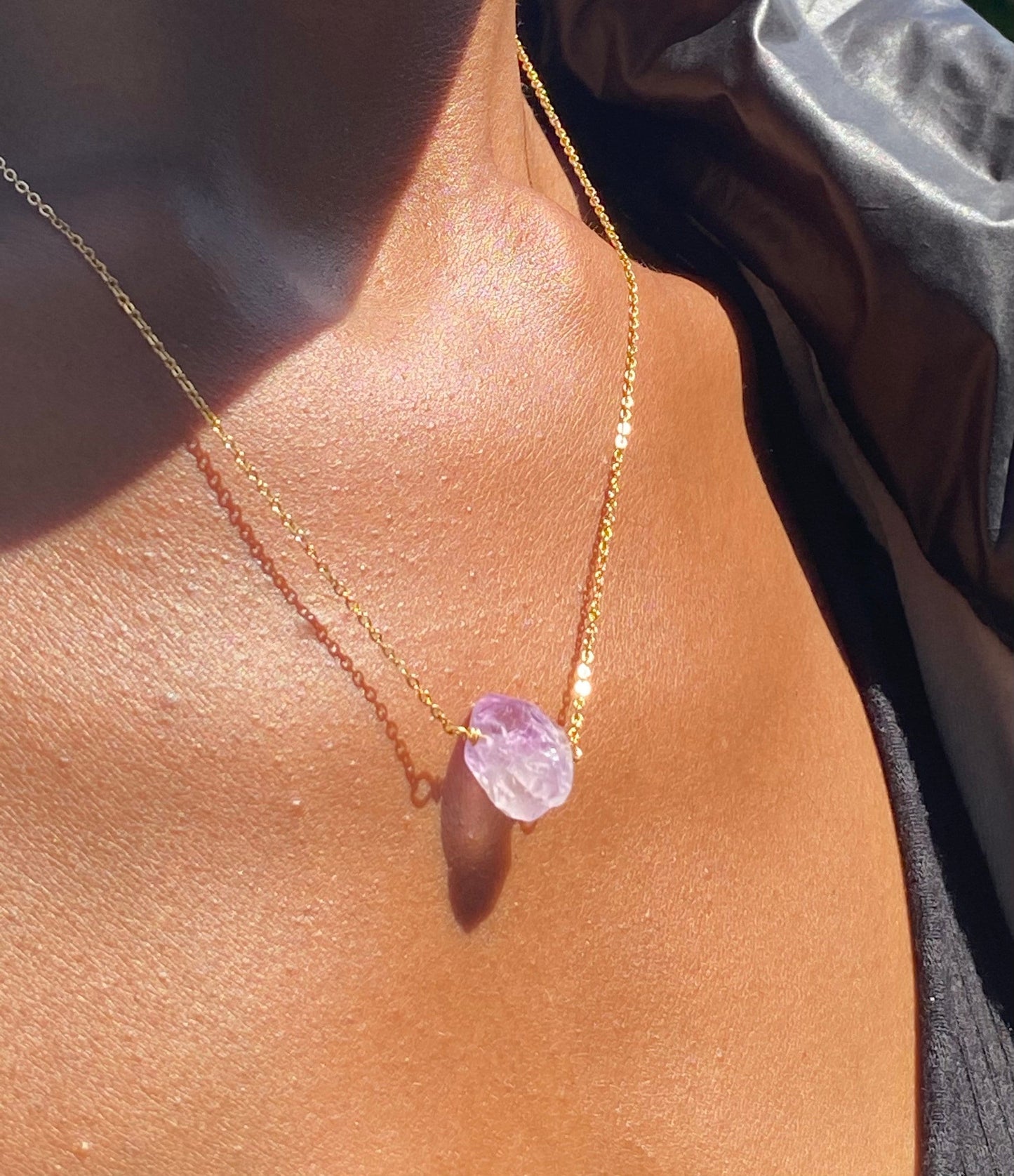 Light Amethyst Gold Filled Necklace