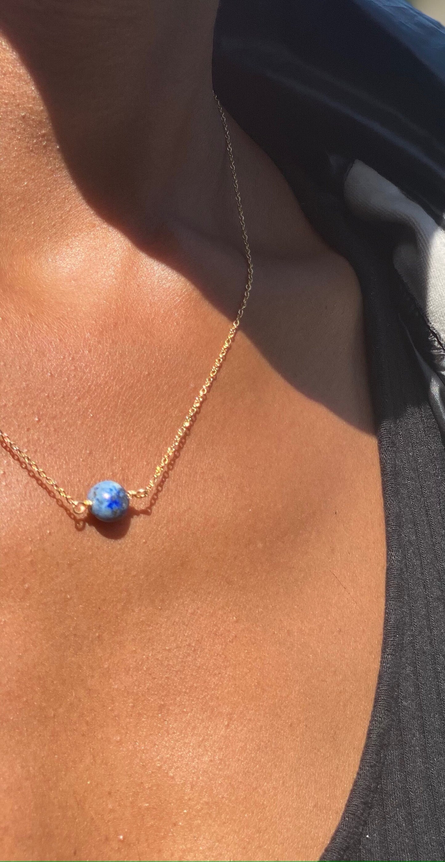 Gold Filled Lapis Lazuli Necklace