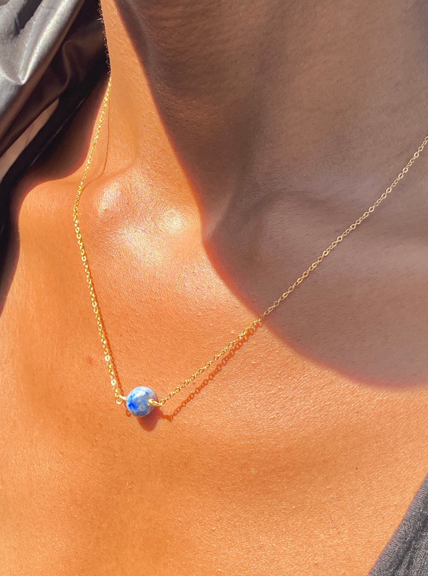 Gold Filled Lapis Lazuli Necklace