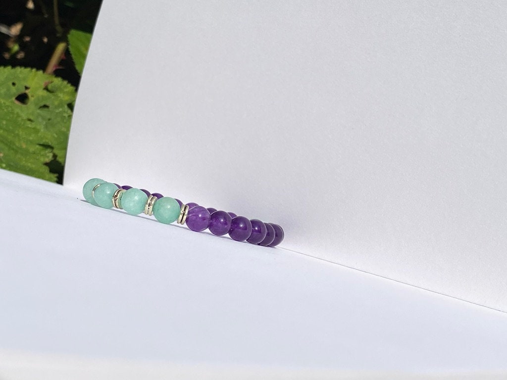 Amethyst Mala Beaded Bracelet