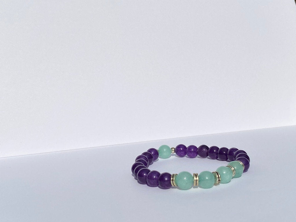 Amethyst Mala Beaded Bracelet