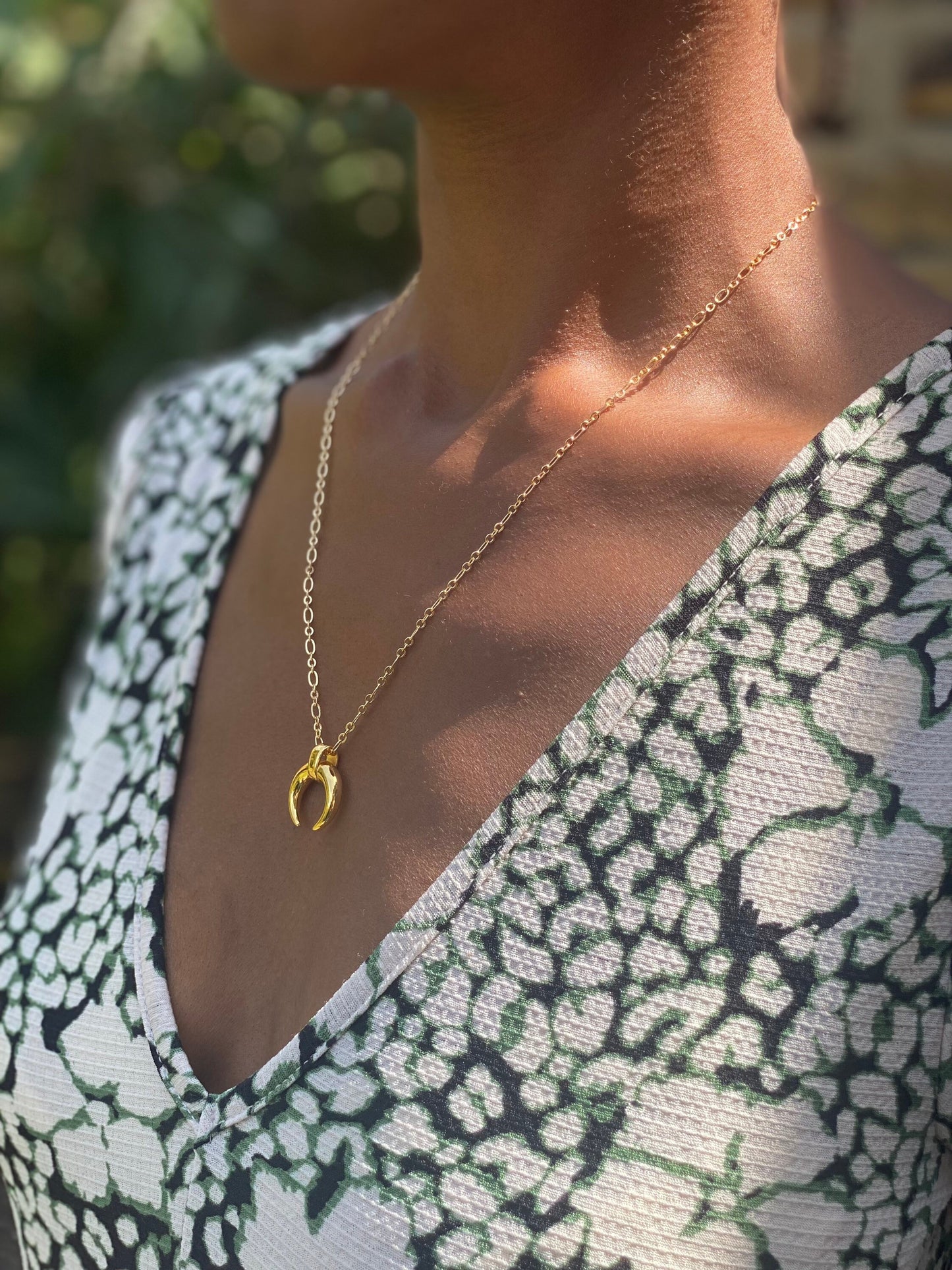 Gold Plated Crescent Moon Necklace